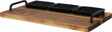 JENS Living serveerplank Sep -  - Met bakjes - 45 x 15 x 7,5 cm