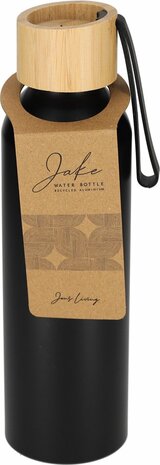 JENS Living Waterfles Jake - Gerecycled Aluminium - 600ML - Zwart